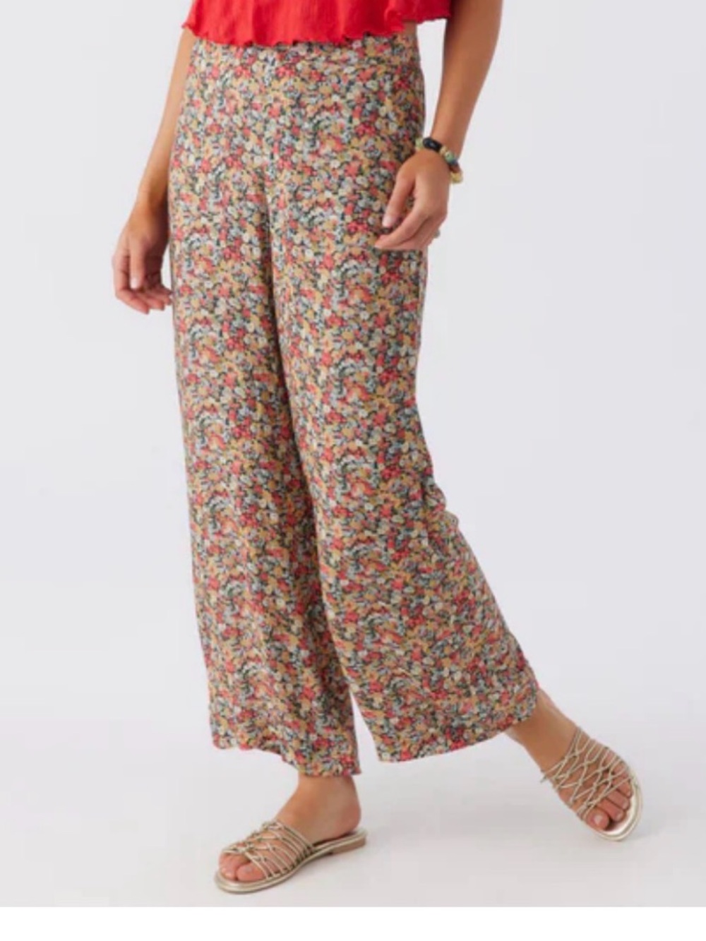 O'Neill Rylan Eden Ditsy Wide Leg Pants Sz 27